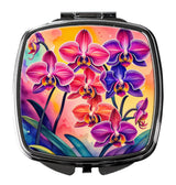 Colorful Orchids Compact Mirror by Caroline's Treasures