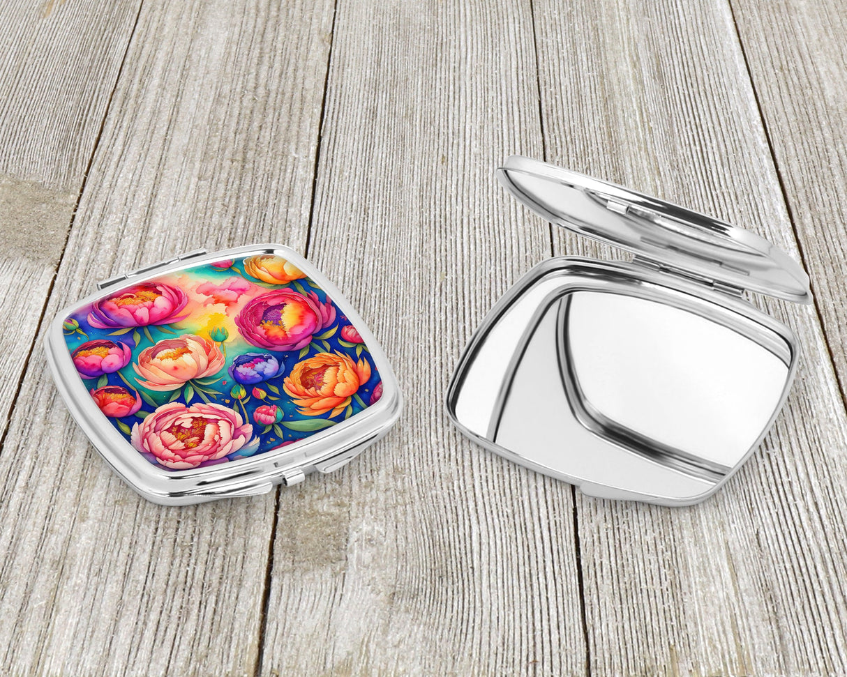 Colorful Peonies Compact Mirror by Caroline's Treasures