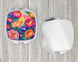 Colorful Peonies Compact Mirror by Caroline's Treasures