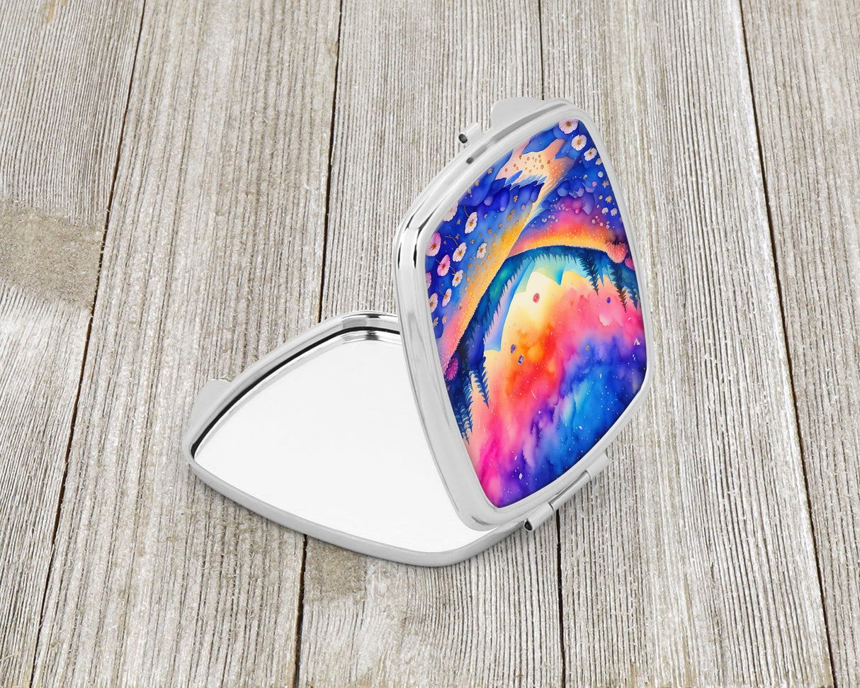 Colorful Periwinkles Compact Mirror by Caroline's Treasures