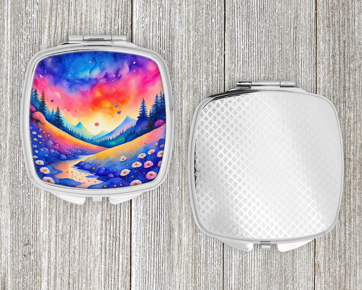 Colorful Periwinkles Compact Mirror by Caroline's Treasures