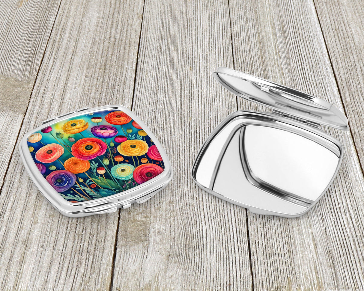 Colorful Ranunculus Compact Mirror by Caroline's Treasures