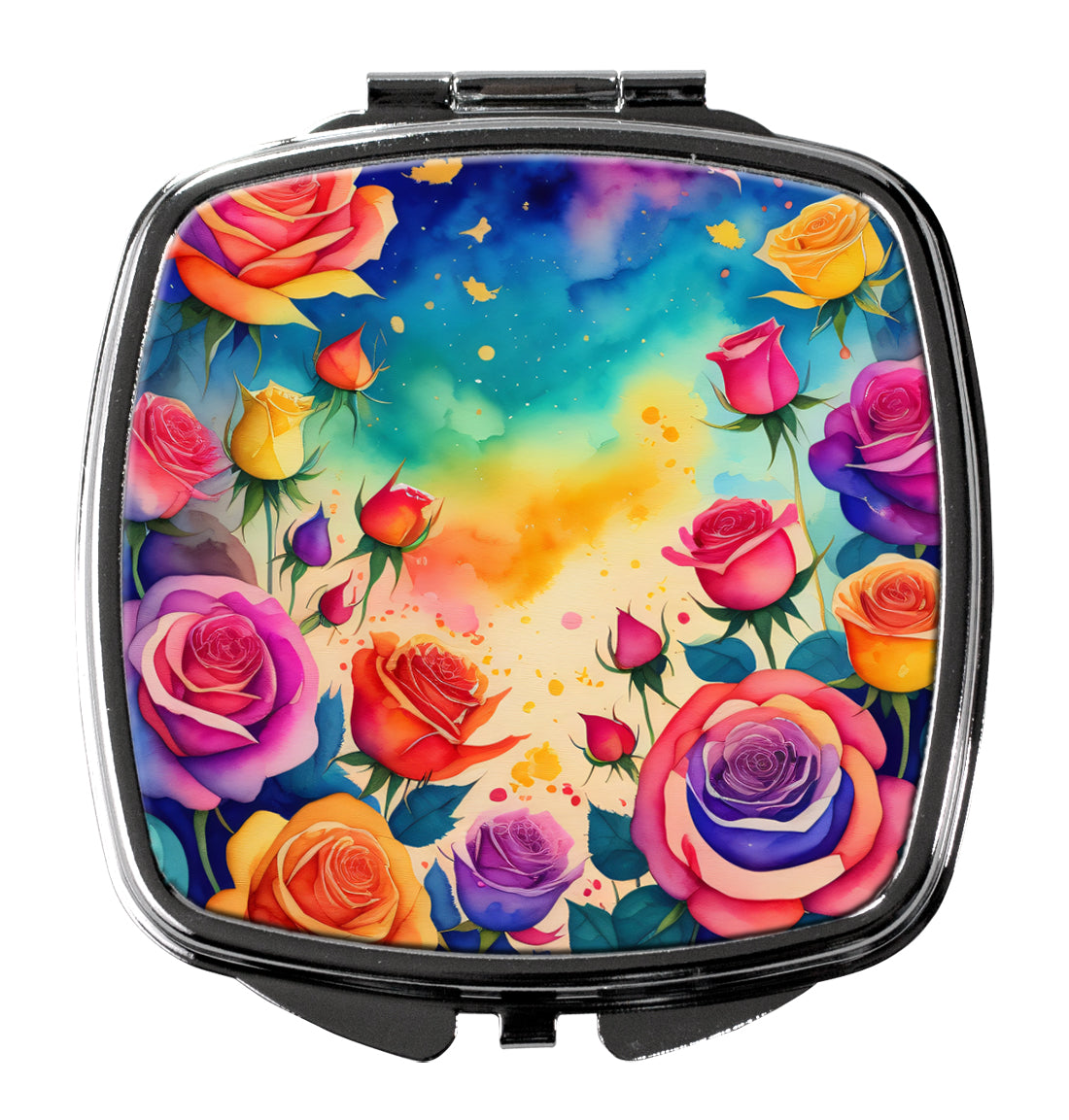 Colorful Roses Compact Mirror by Caroline's Treasures