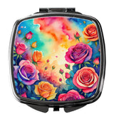 Colorful Roses Compact Mirror by Caroline's Treasures