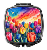 Colorful Tulips Compact Mirror by Caroline's Treasures