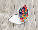 Colorful Zinnias Compact Mirror by Caroline's Treasures