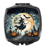 Flying Witch Spooky Halloween Compact Mirror by Caroline's Treasures