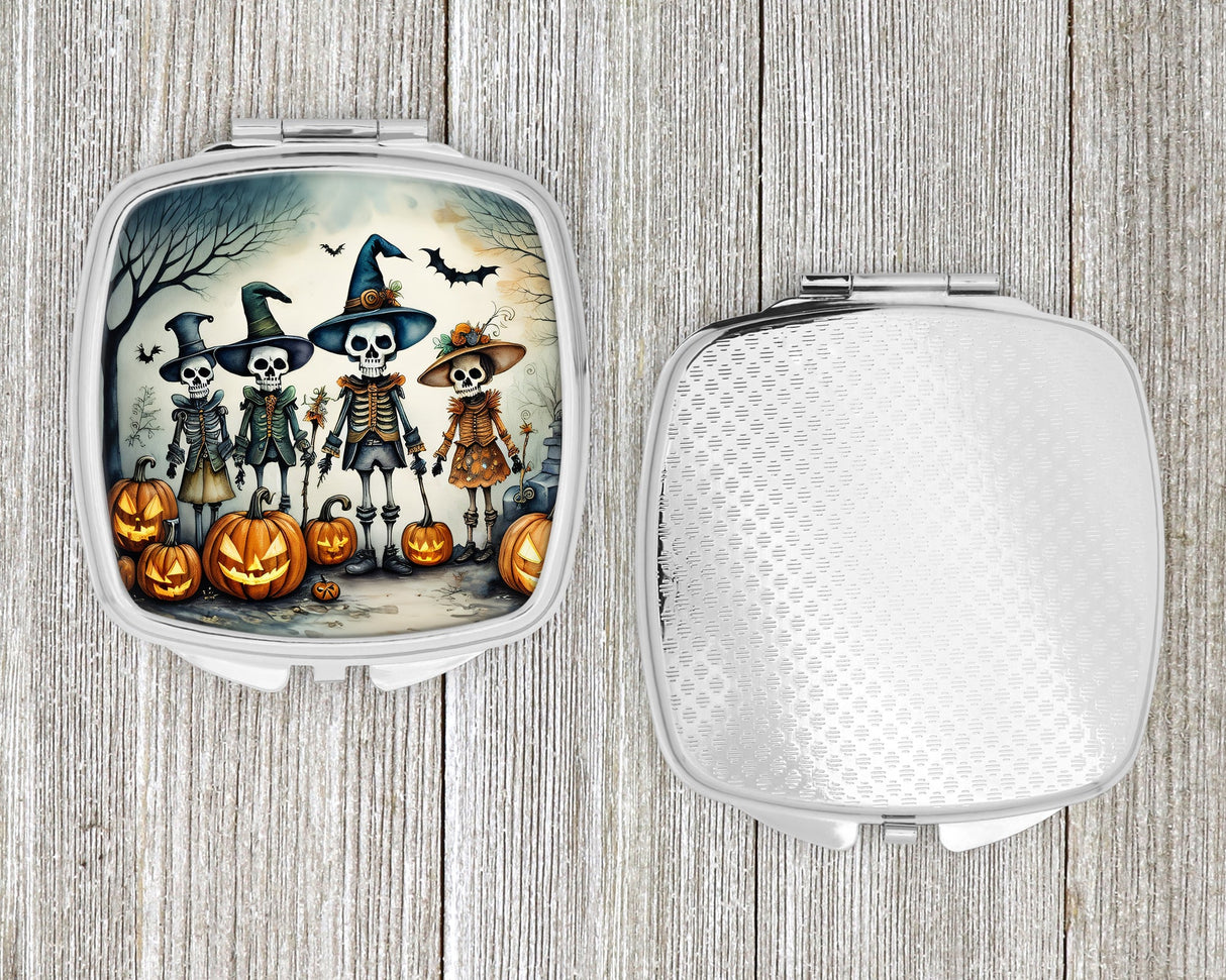 Calacas Skeletons Spooky Halloween Compact Mirror by Caroline's Treasures