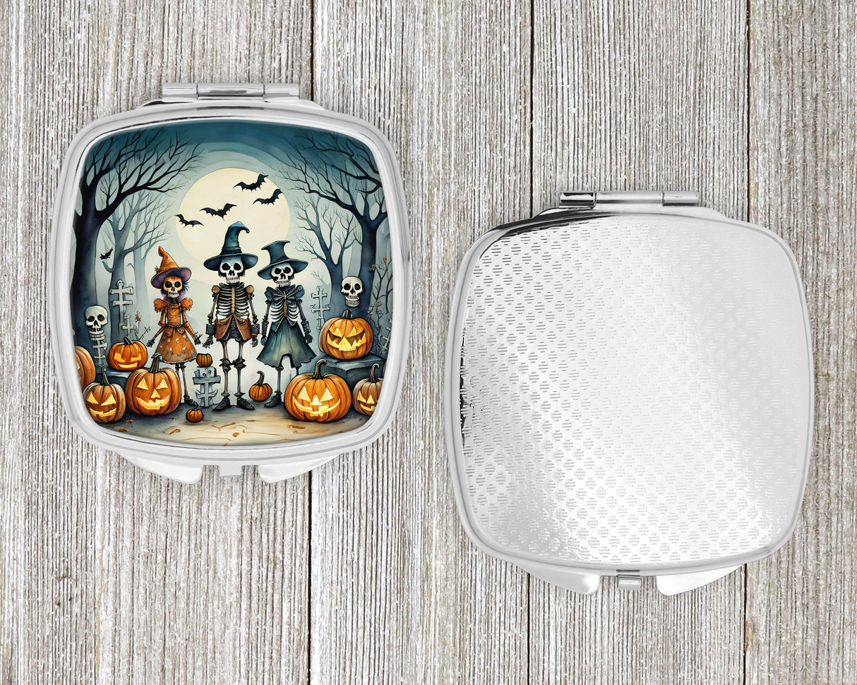 Calacas Skeletons Spooky Halloween Compact Mirror by Caroline's Treasures