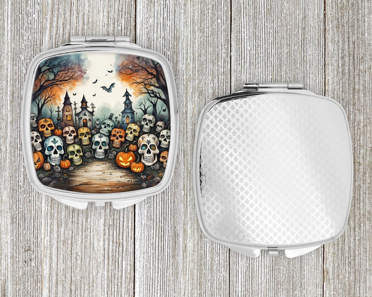 Calaveras Sugar Skulls Spooky Halloween Compact Mirror by Caroline's Treasures