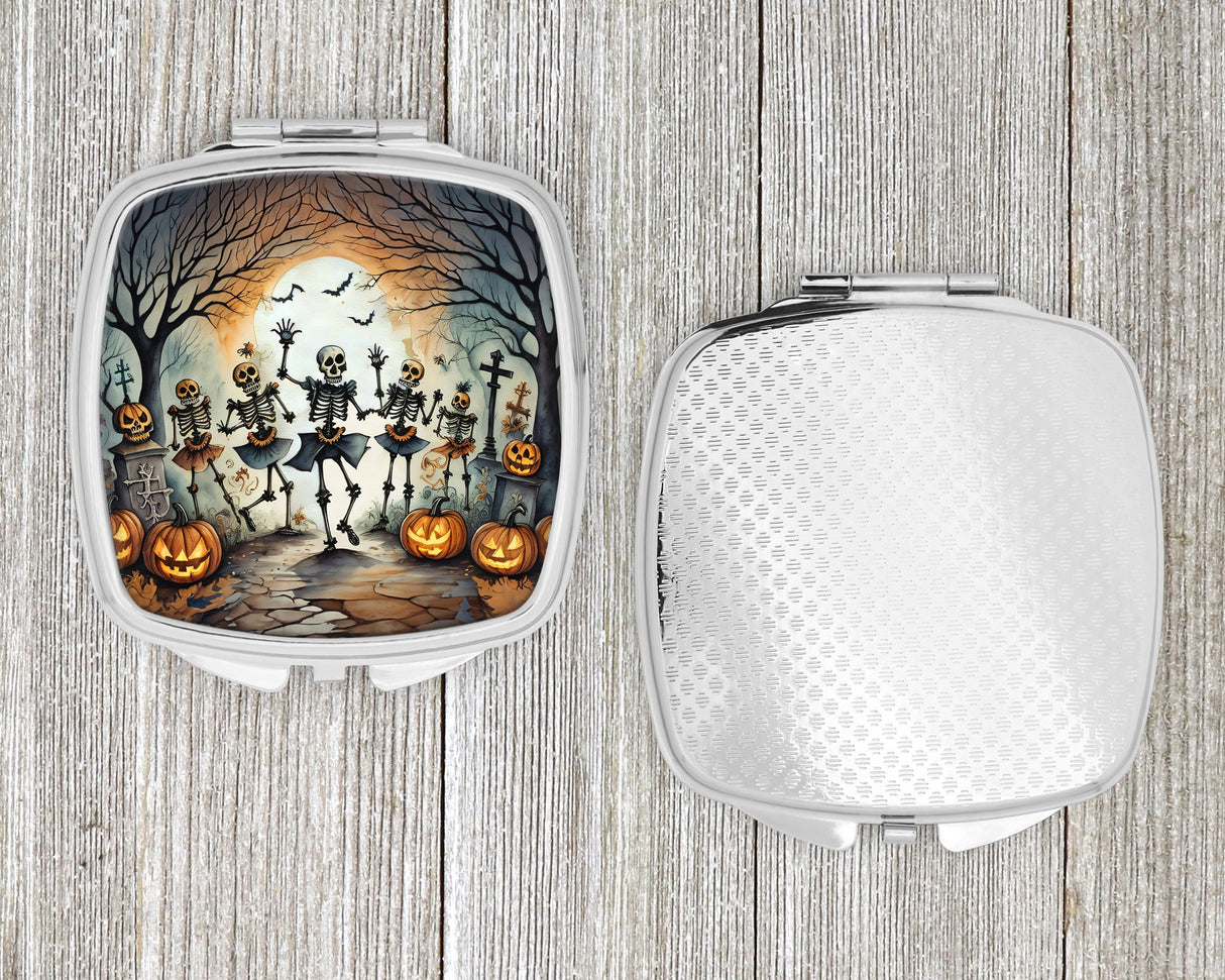 Dancing Skeletons Spooky Halloween Compact Mirror by Caroline's Treasures