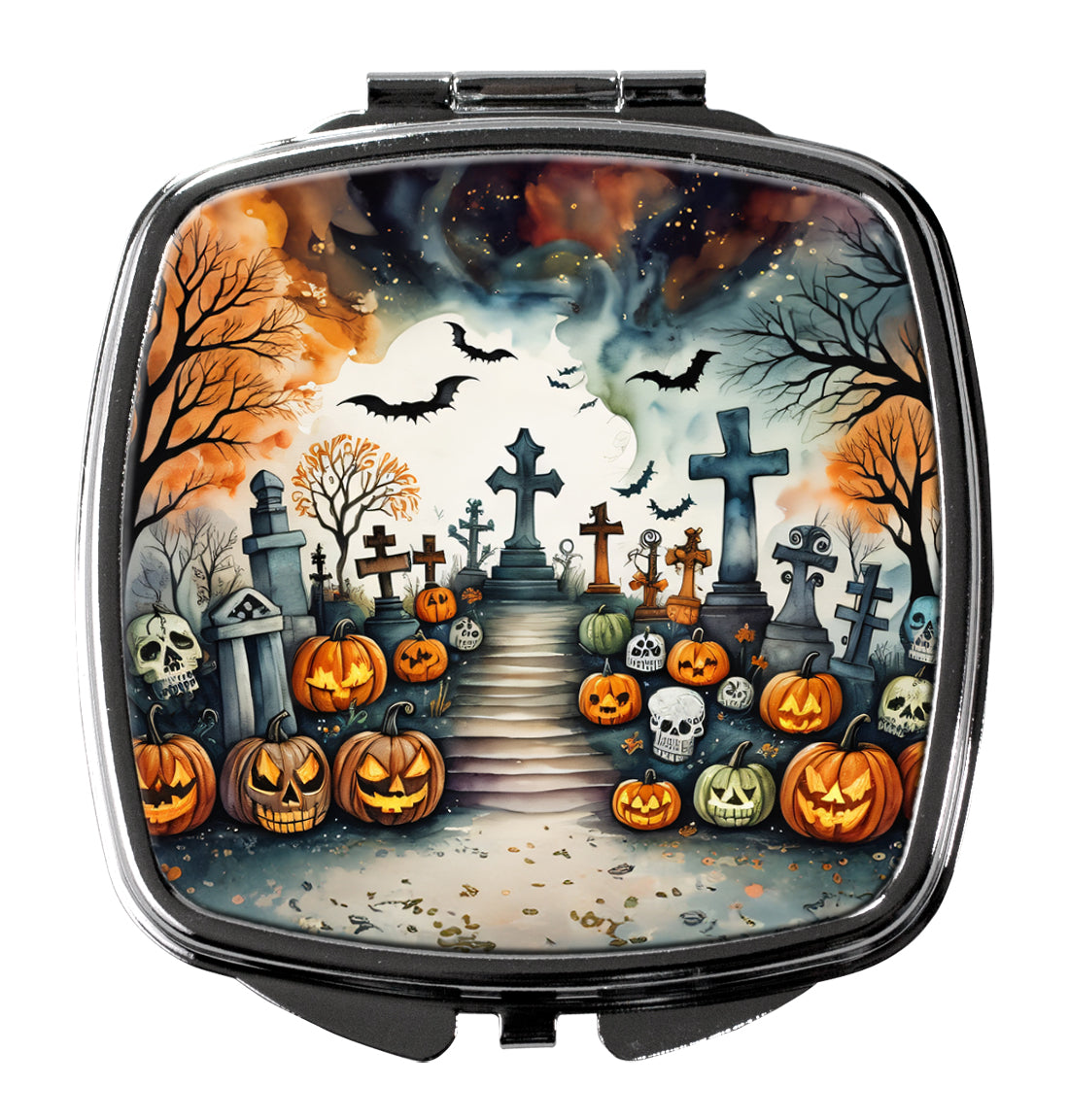 Day of the Dead Spooky Halloween Compact Mirror by Caroline's Treasures