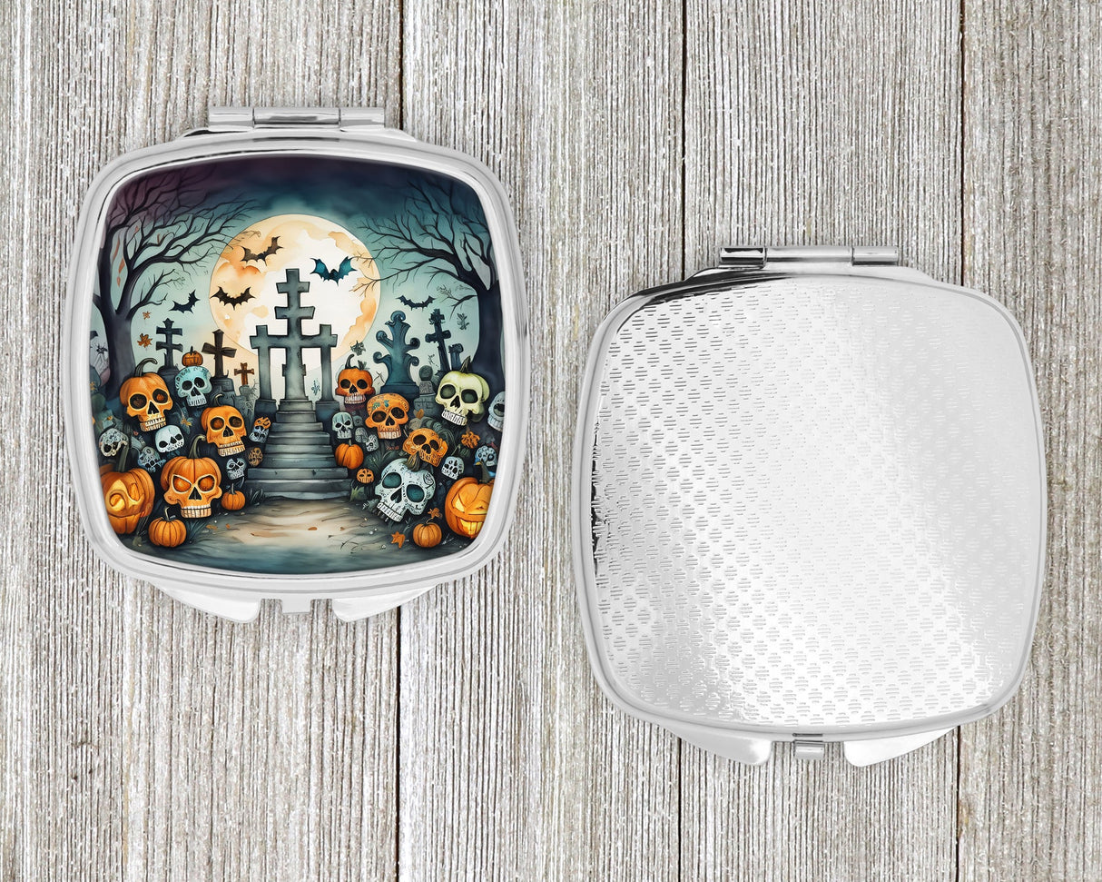 Calaveras Sugar Skulls Spooky Halloween Compact Mirror by Caroline's Treasures