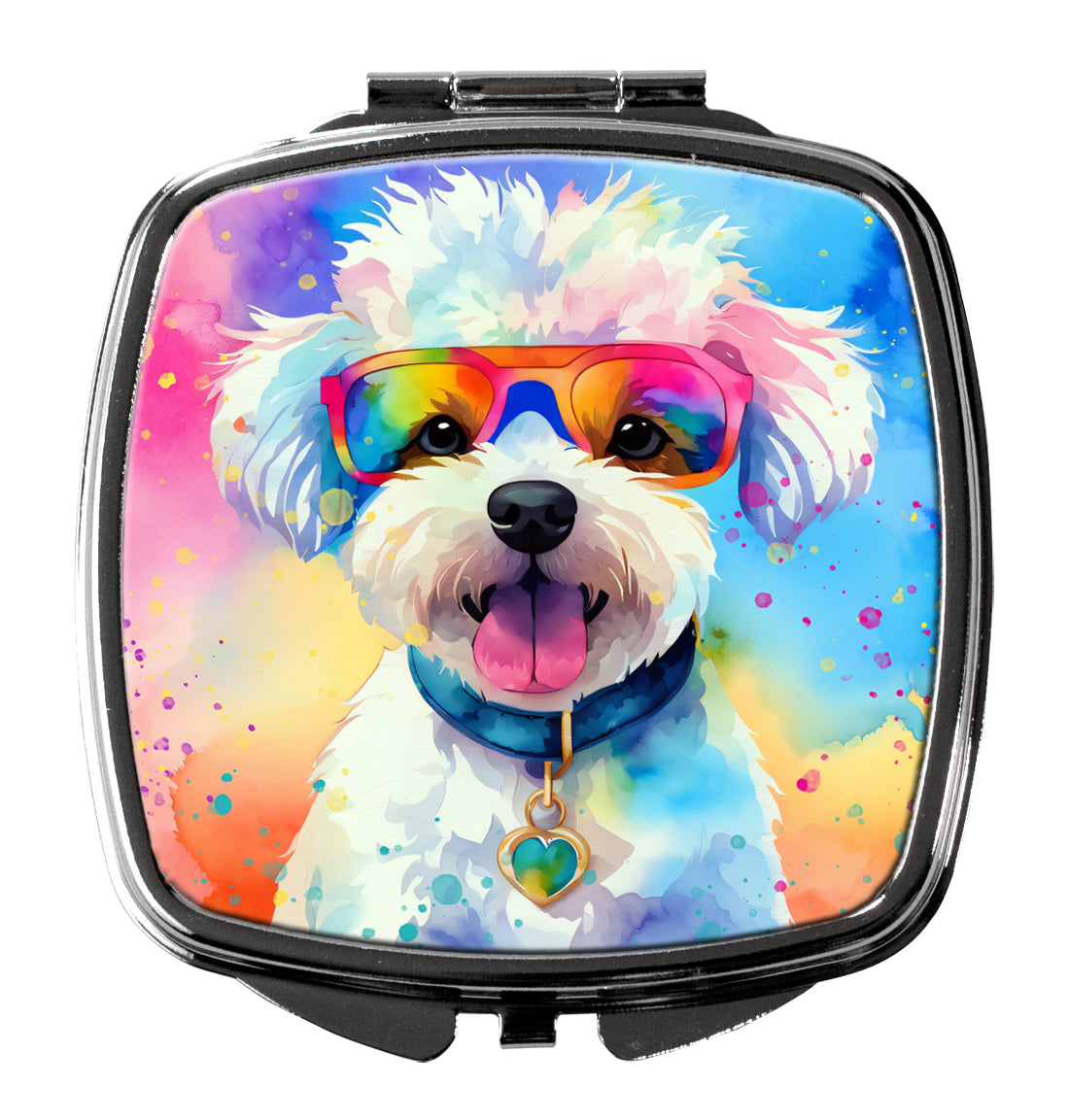 Bichon Frise Hippie Dawg Compact Mirror by Caroline's Treasures