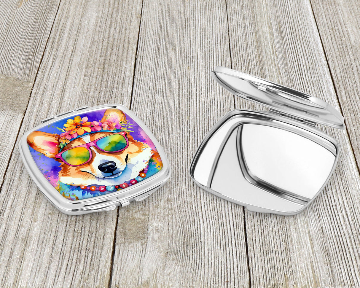 Corgi Hippie Dawg Compact Mirror by Caroline's Treasures