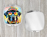 Black Labrador Hippie Dawg Compact Mirror by Caroline's Treasures