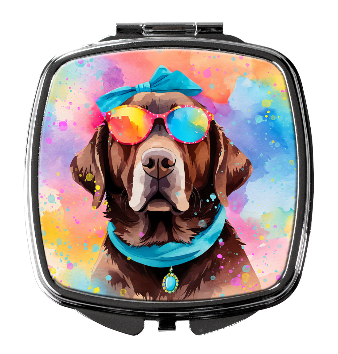 Chocolate Labrador Hippie Dawg Compact Mirror by Caroline's Treasures