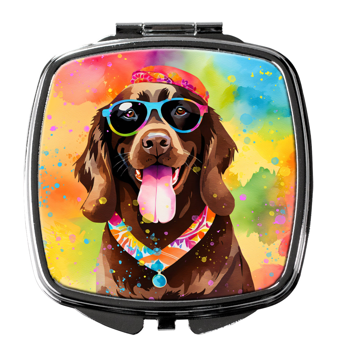 Chocolate Labrador Hippie Dawg Compact Mirror by Caroline's Treasures