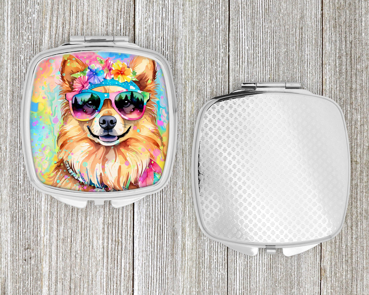 Pomeranian Hippie Dawg Compact Mirror by Caroline's Treasures