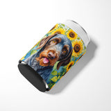 German Wirehaired Pointer in Sunflowers Can or Bottle Hugger by Caroline's Treasures