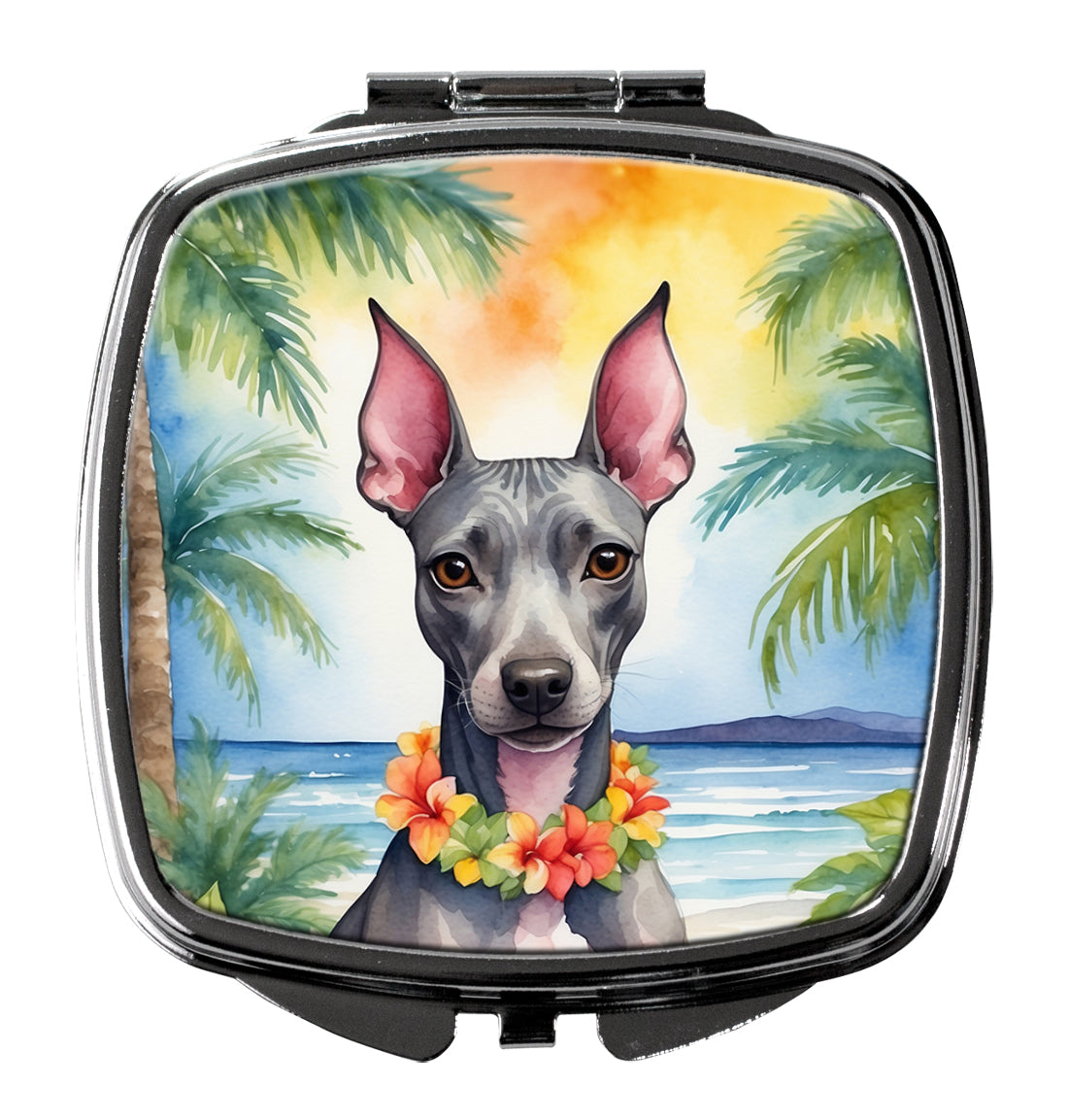 American Hairless Terrier Luau Compact Mirror by Caroline's Treasures