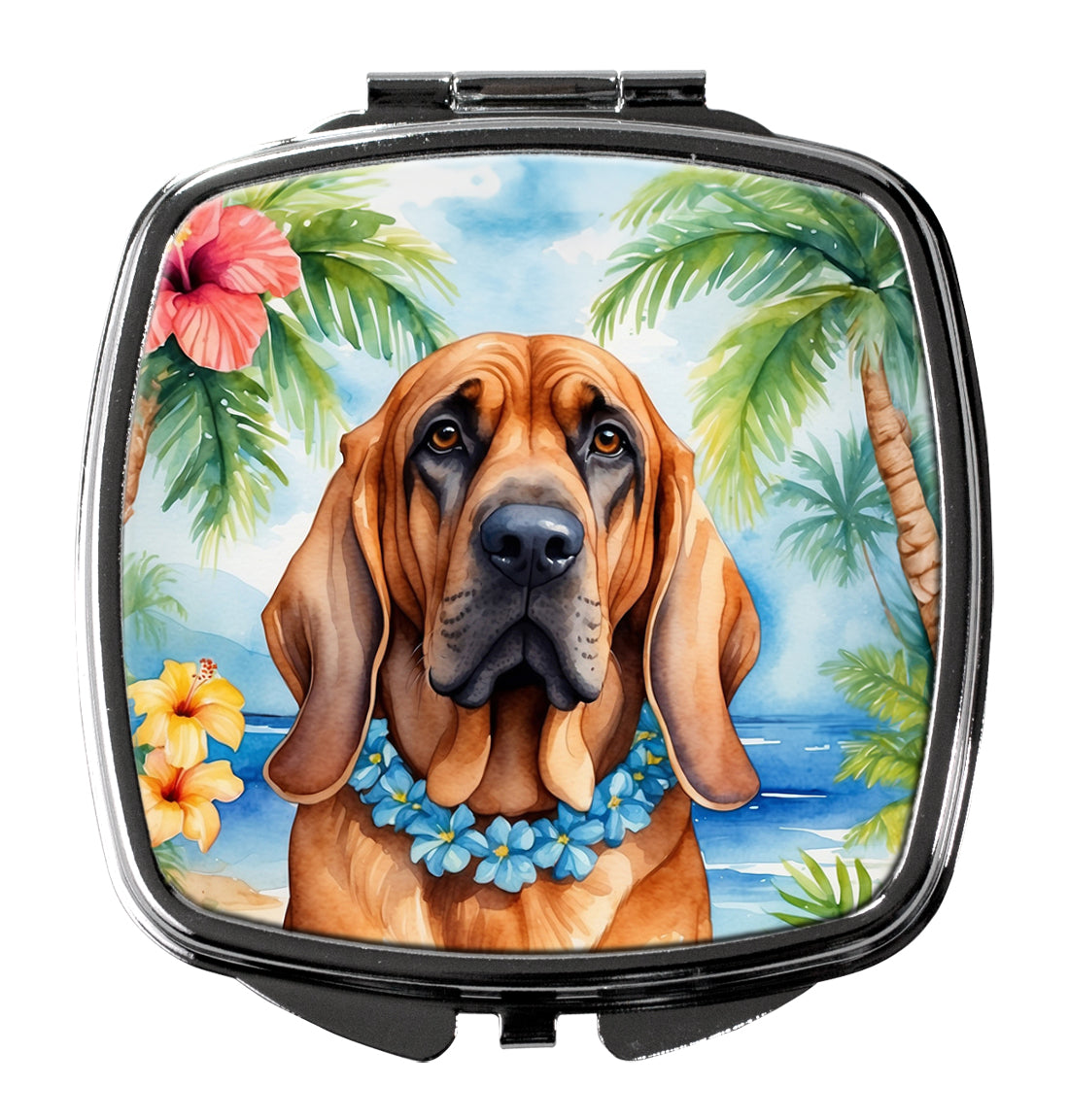 Bloodhound Luau Compact Mirror by Caroline's Treasures