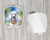 White Poodle Luau Compact Mirror by Caroline's Treasures