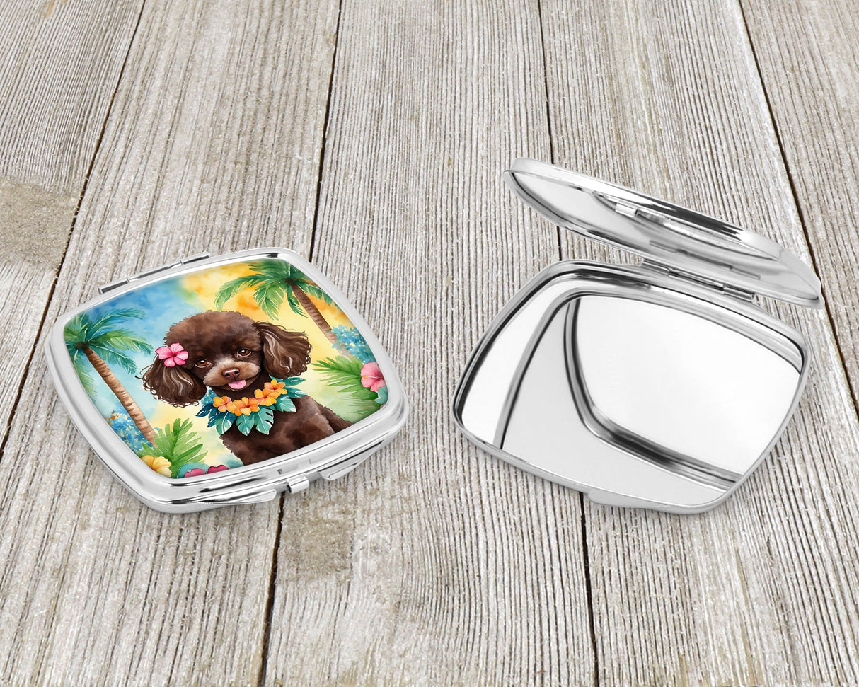 Chocolate Poodle Luau Compact Mirror by Caroline's Treasures