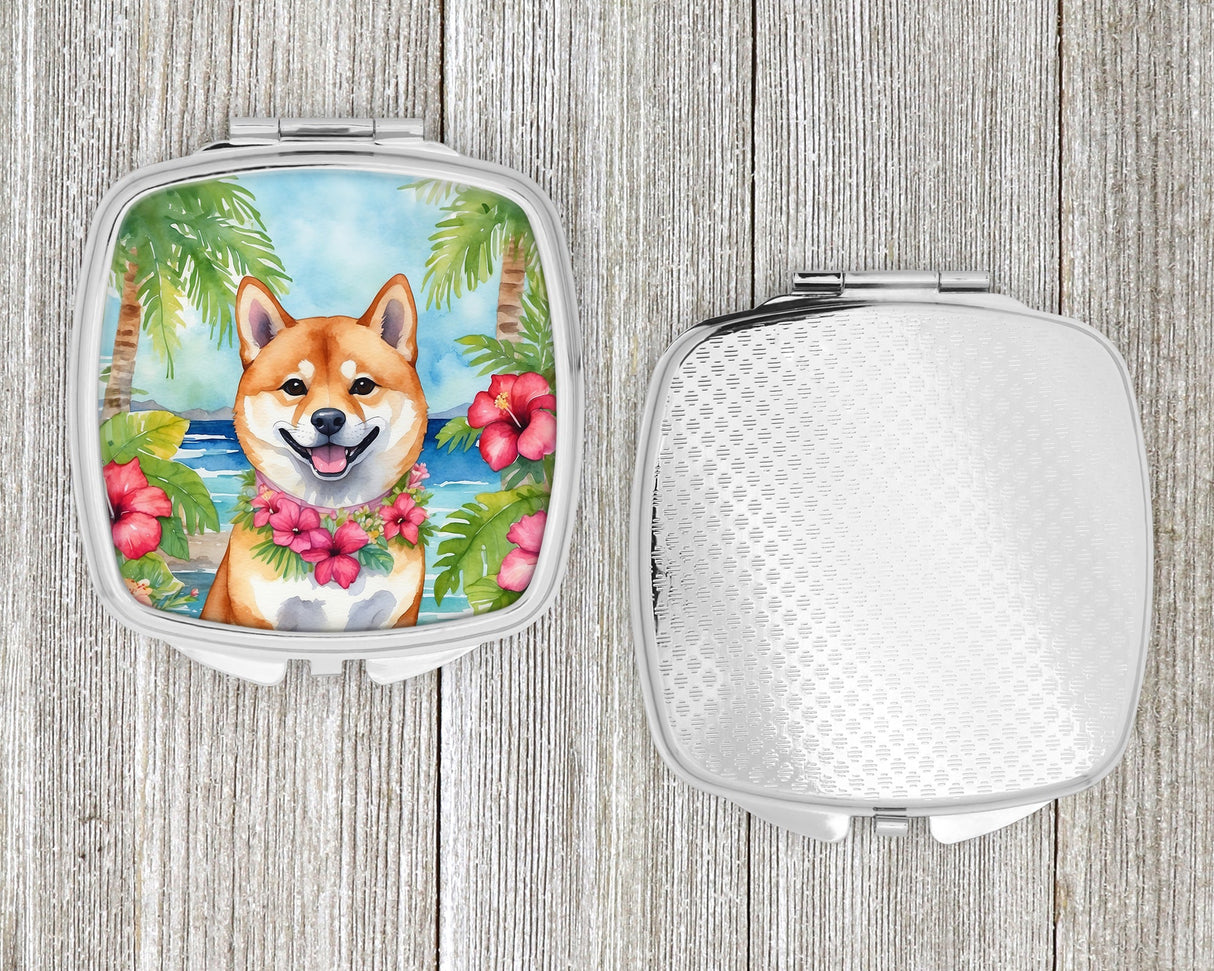 Shiba Inu Luau Compact Mirror by Caroline's Treasures