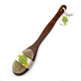 Bath Body Brush With Long Bamboo Handle by Pursonic