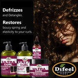 Difeel Ultra Curl 4-PC Curl Enhancing Hair Care Gift Set : Ultra Curl Shampoo 12 oz, Conditioner 12 oz, Hair Mask 12 oz. & Hair Oil 2.5 oz. by difeel - find your natural beauty