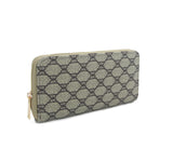 Monogrammed Diamond Check Zip Around Wallet by hfstylish