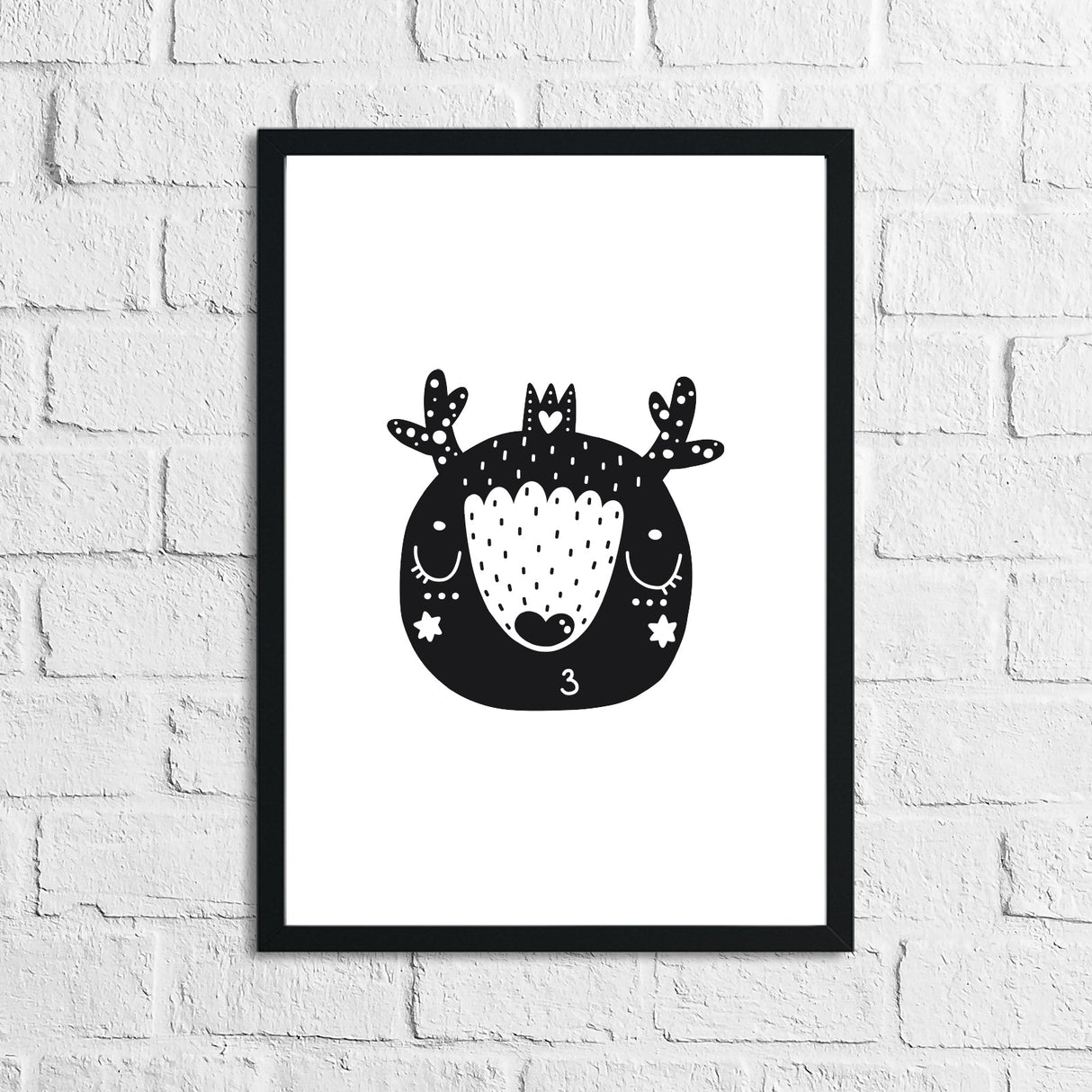 Scandinavian Deer Children's Nursery Room Wall Decor Print by WinsterCreations™ Official Store