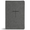 CSB Personal Size Giant Print Bible, Digital Study Edition, Charcoal Suedesoft Leathertouch