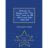 Defense in Clausewitz's on War and in FM 100-5 and Hdv 100/100 - War College Series