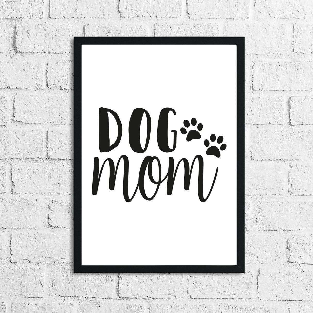 Mothers Day Dog Mum Mom Animal Lover Simple House Wall Decor Print by WinsterCreations™ Official Store