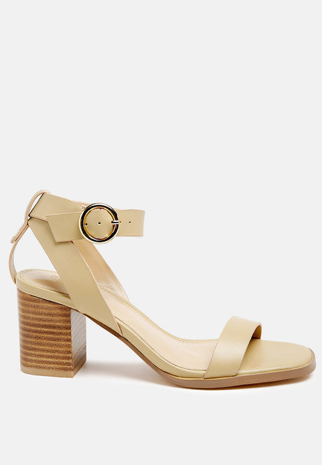 dolph stack block heeled sandal by London Rag