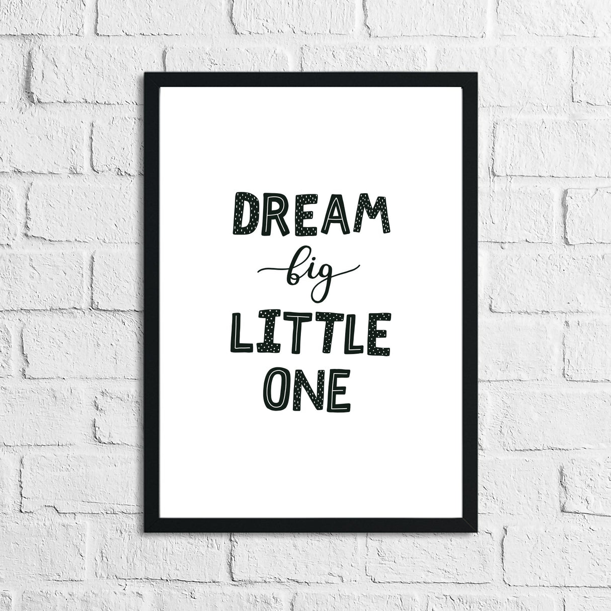 Scandinavian Dream Big Little One Children's Nursery Bedroom Wall Decor Print by WinsterCreations™ Official Store