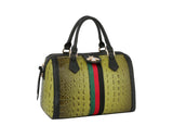 Fashion Croco Satchel with bee and Stripe by hfstylish