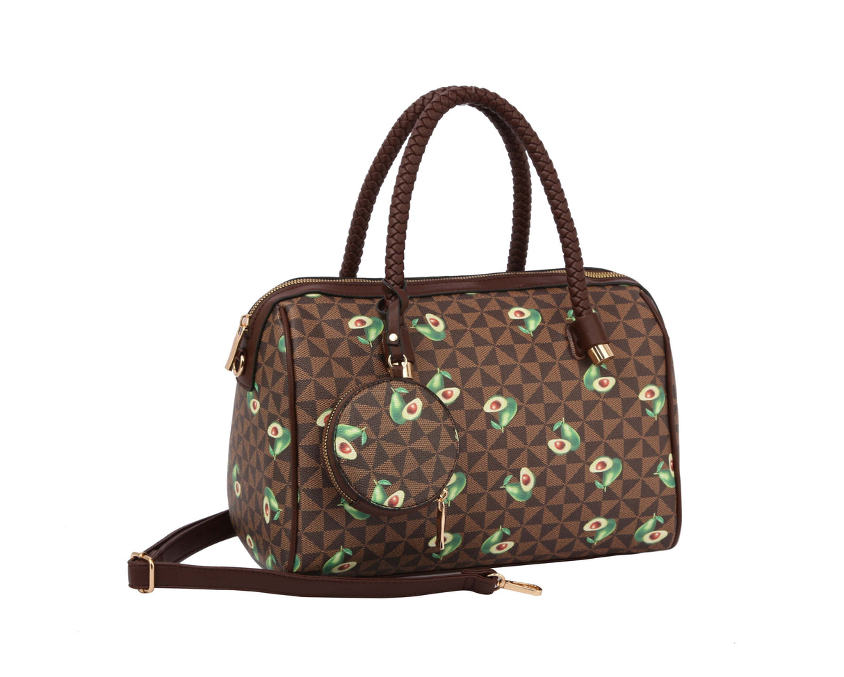 Fashion Monogram Avocado Satchel with Wallet by hfstylish