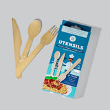 Wooden Utensils (Knives, Spoons, Forks) - Pack of 30 (10 each) by EQUO