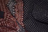 Red and Black Paisely Design Hand Block Printed Naturally Dyed Textiles by OMSutra