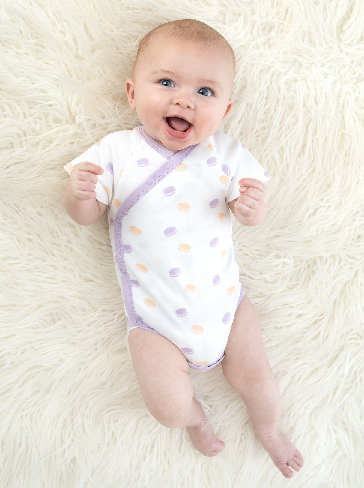 Organic Cotton Pride Kimono Onesie - Macarons by Little Moy