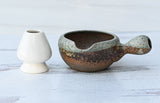 Brown Matcha Bowl with Spout by Aprika Life