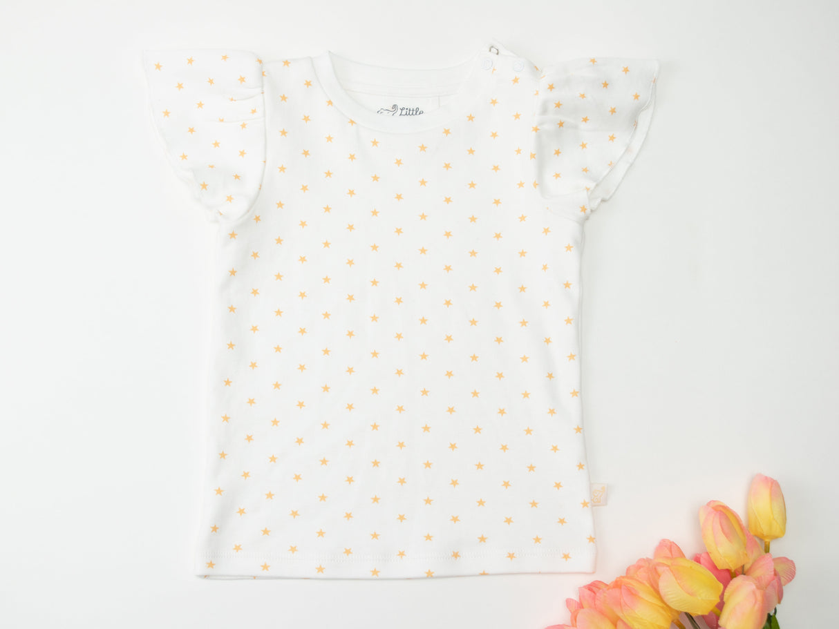 Organic Cotton Ashley Ruffled Tee - Star by Little Moy