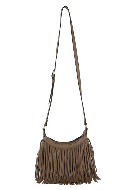 Whipstitching detail fringe crossbody by hfstylish