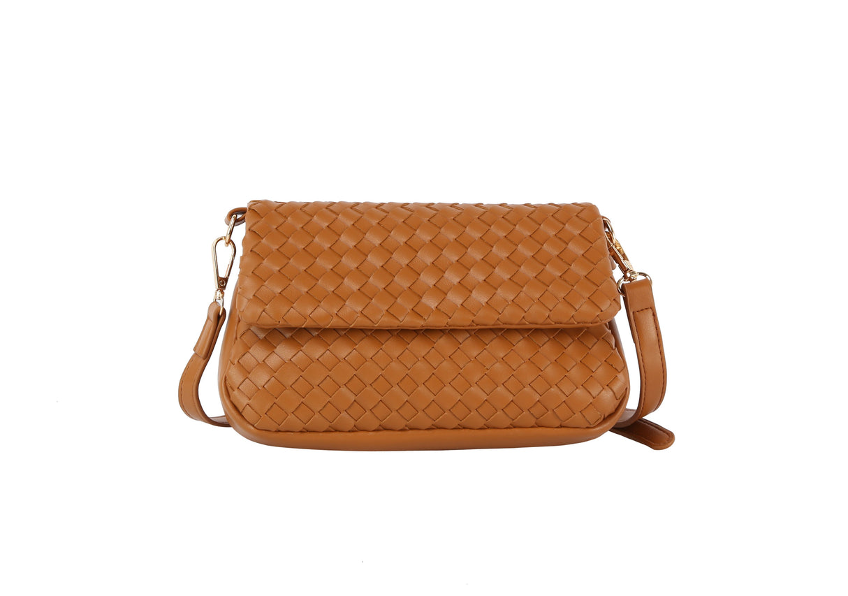 Woven flap over clutch by hfstylish