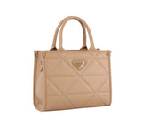 Triangle quilted tote bag by hfstylish