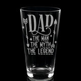 FATHERS & DADS Pint Glasses by LumEngrave