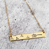 Dandelion Bar Necklace by Salt and Sparkle